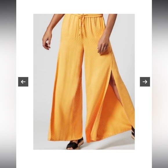 Onia Chloe wide leg slit coverup pants-Aqua-Medium NWT - Picture 2 of 10